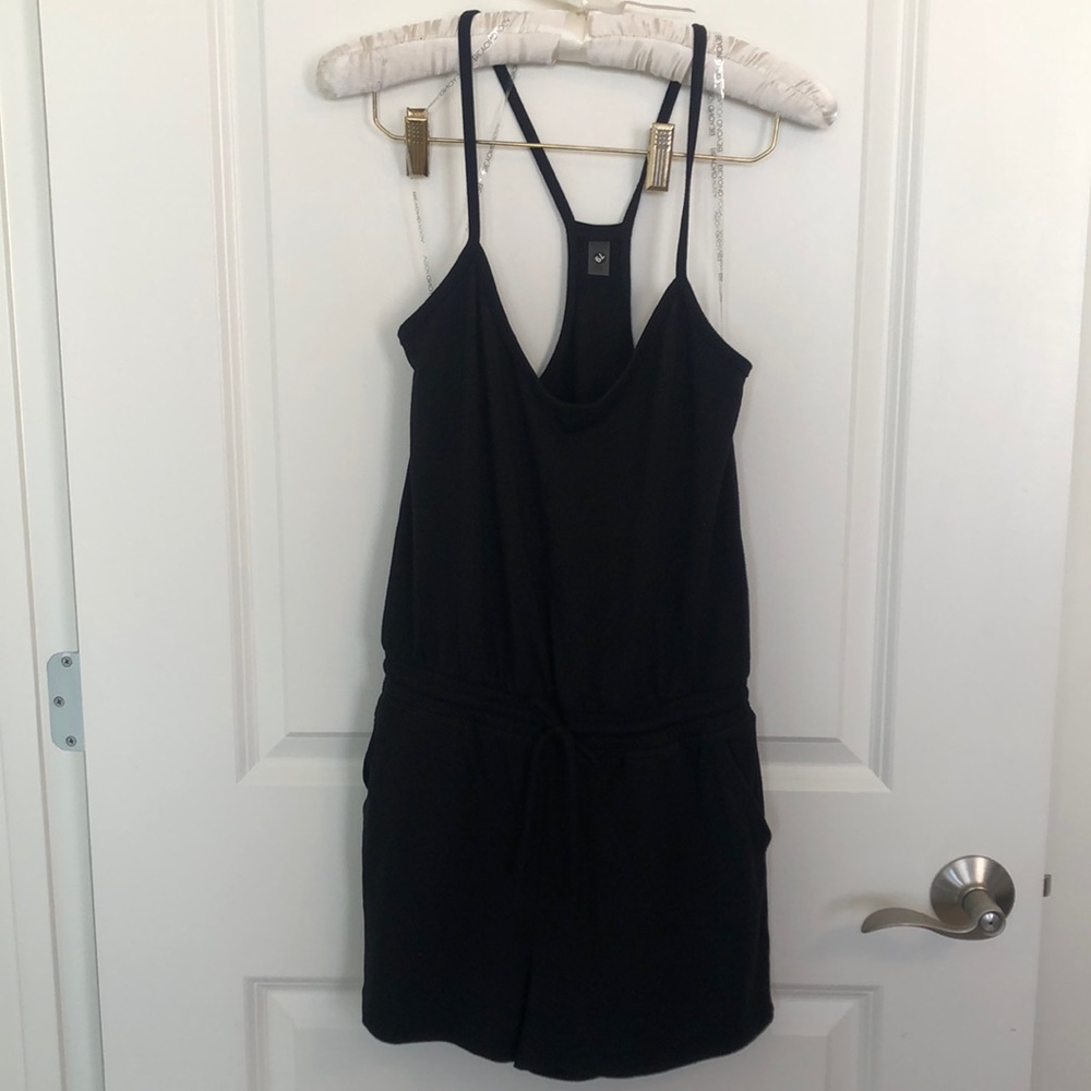 BEYOND YOGA Black Short Soft Romper